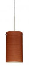 Besa Lighting 1BT-4404CH-LED-SN - Besa Stilo 7 LED Pendant Cherry Satin Nickel 1x9W LED