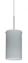 Besa Lighting 1BT-4404KR-LED-SN-L - Besa Stilo 7 LED Pendant Chalk Satin Nickel 1x9W LED, 15Ft. Cord