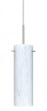 Besa Lighting 1BT-493019-LED-SN-L - Besa Copa LED Pendant Carrera Satin Nickel 1x9W LED, 15Ft. Cord