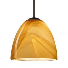 Besa Lighting 1BT-7572HN-LED-BR-L - Besa Sasha LED Pendant Honey Bronze 1x9W LED, 15Ft. Cord