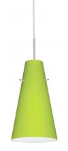 Besa Lighting 1JC-412435-SN-L - Besa Cierro Pendant Satin Nickel Chartreuse 1x100W Medium Base, 15Ft. Cord