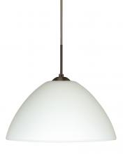 Besa Lighting 1JC-420107-BR-L - Besa Tessa Pendant Bronze White 1x75W Medium Base, 15Ft. Cord