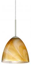 Besa Lighting 1JC-4470HN-SN-L - Besa Vila Pendant Satin Nickel Honey 1x60W Medium Base, 15Ft. Cord