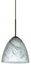 Besa Lighting 1JC-4470MG-BR - Besa Vila Pendant Bronze Marble Grigio 1x60W Medium Base