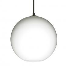 Besa Lighting 1JC-COCO1207-BK - Besa Coco 12 Pendant, Opal Matte, Black Finish, 1x60W MAX E26 Base