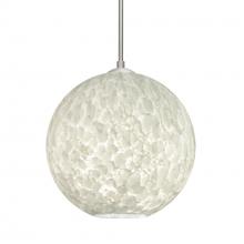 Besa Lighting 1JC-COCO819-SN-L - Besa Coco 8 Pendant, Carrera, Satin Nickel Finish, 1x60W Medium Base, 15Ft. Cord