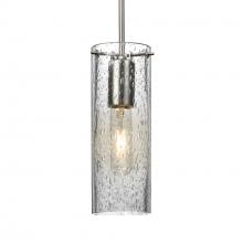 Besa Lighting 1JC-JUNI10CL-SN-L - Besa, Juni 10 Cord Pendant, Clear Bubble, Satin Nickel, 1x60W Medium Base, 15Ft. Cord