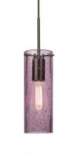 Besa Lighting 1JC-JUNI10PL-EDIL-BR - Besa, Juni 10 Cord Pendant, Plum Bubble, Bronze, 1x4W LED Filament