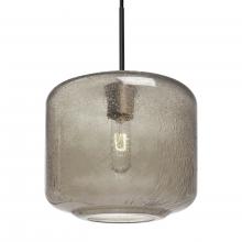 Besa Lighting 1JC-NILES10SM-BK - Besa Niles 10 Pendant, Smoke Bubble, Black Finish, 1x60W MAX E26 Base