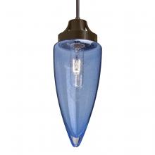 Besa Lighting 1JC-SULUBL-BR-L - Besa, Sulu Cord Pendant, Blue Bubble, Bronze Finish, 1x60W Medium Base, 15Ft. Cord