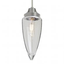 Besa Lighting 1JC-SULUCL-SN-L - Besa, Sulu Cord Pendant, Clear Bubble, Satin Nickel Finish, 1x60W Medium Base, 15Ft.