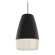 Besa Lighting 1JT-ABU12BK-SN - Abu 12 Cord Pendant, Black/Glitter, Satin Nickel Finish, 1x60W Medium base