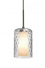 Besa Lighting 1JT-ESACL-LED-BR - Besa, Esa Cord Pendant, Clear, Bronze Finish, 1x5W LED