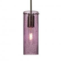 Besa Lighting 1JT-JUNI10PL-BR-L - Besa, Juni 10 Cord Pendant, Plum Bubble, Bronze, 1x60W Medium Base, 15Ft. Cord