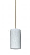 Besa Lighting 1TT-440419-HAL-SN - Besa Stem Stilo 7 Pendant Satin Nickel Carrera 1x40W G9