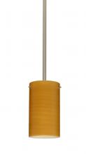 Besa Lighting 1TT-4404OK-HAL-SN - Besa Stem Stilo 7 Pendant Satin Nickel Oak 1x40W G9