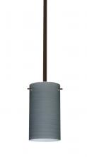 Besa Lighting 1TT-4404TN-MED-BR - Besa Stem Stilo 7 Pendant Bronze Titan 1x40W B10 Med