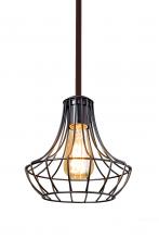 Besa Lighting 1TT-SPEZ07-EDIL-BR - Besa Stem Pendant Spezza 7 Bronze 1x8W LED Filament