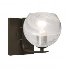 Besa Lighting 1WC-JILLYCL-BR - Besa, Jilly Vanity, Vapor Clear, Bronze Finish, 1x60W Incandescent