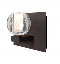 Besa Lighting 1WF-BOCABB-BR - Besa, Boca Vanity, Clear Bubble, Bronze Finish, 1x40W Halogen