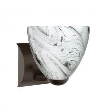 Besa Lighting 1WZ-7572MG-BR - Besa Wall Sasha Bronze Marble Grigio 1x75W Medium Base