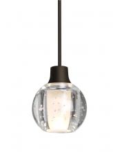 Besa Lighting 1XC-BOCA3BB-LED-BR - Besa, Boca 3 Cord Pendant, Clear Bubble, Bronze Finish, 1x3W LED