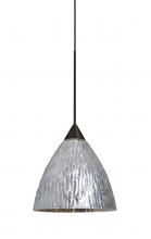 Besa Lighting 1XC-EVESS-LED-BR - Besa, Eve Cord Pendant, Stone Silver Foil, Bronze Finish, 1x5W LED