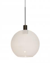 Besa Lighting 1XC-NEWTON8MW-LED-BR - Besa, Newton 8 Cord Pendant, Milky White, Bronze Finish, 1x3W LED