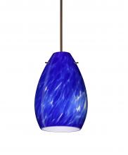 Besa Lighting 1XT-171386-BR - Besa Pendant Pera 6 Bronze Blue Cloud 1x50W Halogen