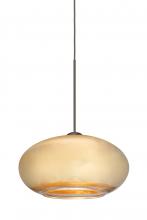 Besa Lighting 1XT-2492GF-LED-BR - Besa Pendant Brio 7 Bronze Gold Foil 1x6W LED