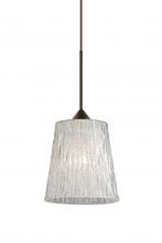 Besa Lighting 1XT-5125GL-BR - Besa Pendant Nico 4 Bronze Stone Glitter 1x35W Halogen