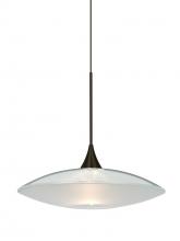 Besa Lighting 1XT-6294CL-LED-BR - Besa Pendant Spazio Bronze Clear/Frost 1x5W LED