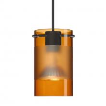 Besa Lighting 1XT-6524EG-BK - Besa Pendant Scope, Black Finish, Armagnac/Frost 1x50W MAX GY6.35 Base Mr16