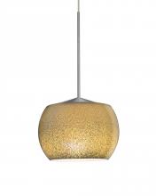 Besa Lighting 1XT-KENOGD-LED-SN - Besa, Keno Cord Pendant, Gold Sand, Satin Nickel Finish, 1x3W LED