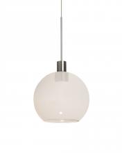 Besa Lighting 1XT-NEWTON6MW-LED-SN - Besa, Newton 6 Cord Pendant, Milky White, Satin Nickel Finish, 1x3W LED