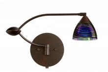 Besa Lighting 1WU-1858DW-BR - Besa Wall Divi Bronze Black Dicro Wavy 1x50W Mr16