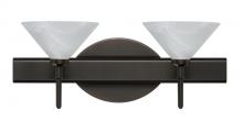 Besa Lighting 2SW-117652-BR - Besa Wall Kona Bronze Marble 2x40W G9