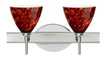 Besa Lighting 2SW-177941-LED-CR - Besa Wall Mia Chrome Garnet 2x5W LED