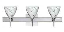 Besa Lighting 3SW-1779MG-LED-CR-SQ - Besa Wall With SQ Canopy Mia Chrome Marble Grigio 3x5W LED