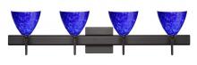 Besa Lighting 4SW-177986-LED-BR-SQ - Besa Wall With SQ Canopy Mia Bronze Blue Cloud 4x5W LED