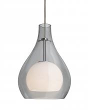 Besa Lighting J-ELLE11GY-LED-BR - Besa, Elle 11 Cord Pendant, Gray, Bronze Finish, 1x9W LED