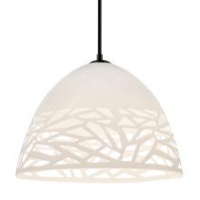 Besa Lighting J-KIEVWH-BK - Besa Kiev Pendant for Multiport Canopy, White, Black Finish, 1x60W MAX E26 Base