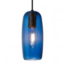 Besa Lighting J-PINOT9BL-EDIL-BK - Besa, Pinot 9 Cord Pendant for Mulitport Canopy, Blue Bubble, Black FInish 1x40W LED