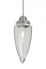 Besa Lighting J-SULUCL-SN - Besa, Sulu Cord Pendant For Multiport Canopy, Clear Bubble, Satin Nickel Finish, 1x60