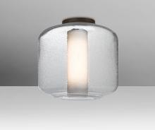 Besa Lighting NILES10COC-BR - Besa Niles 10 Ceiling, Clear Bubble/Opal, Bronze Finish, 1x60W T10