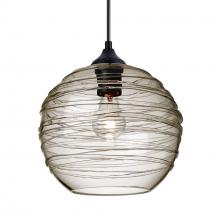 Besa Lighting OP-462702-BK - Besa Wave 10 Outdoor Pendant Black Smoke 1x60W E26 Base