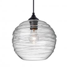 Besa Lighting OP-462761-BK - Besa Wave 10 Outdoor Pendant Black Clear 1x60W E26 Base