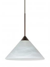 Besa Lighting RXP-117652-LED-BR-L - Besa Pendant Kona Bronze Marble 1x5W LED, 15Ft. Cord