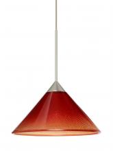 Besa Lighting RXP-117681-LED-SN-L - Besa Pendant Kona Satin Nickel Sunset 1x5W LED, 15Ft. Cord