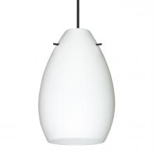 Besa Lighting RXP-171307-LED-BK - Besa Pendant Pera 6, Black Finish, Opal Matte 1x5W LED